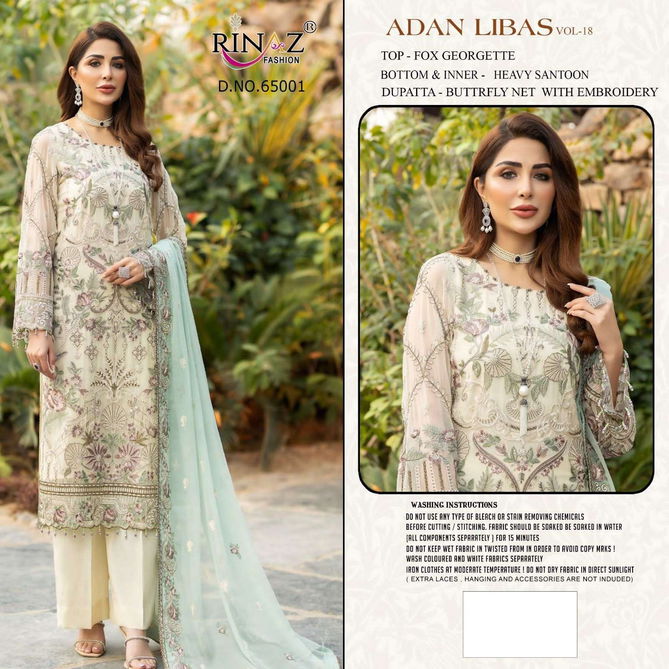 Rinaz Adan Libas Vol 18 Wholesale Georgette Pakistani Suits